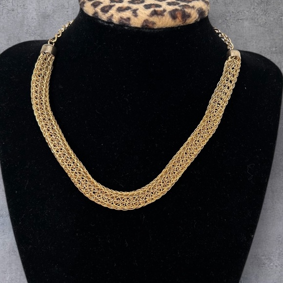 Vintage gold plated mesh chocker - Picture 2 of 6